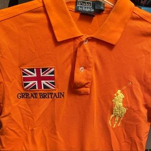 Orange Great Britain Polo By Ralph Lauren Size M